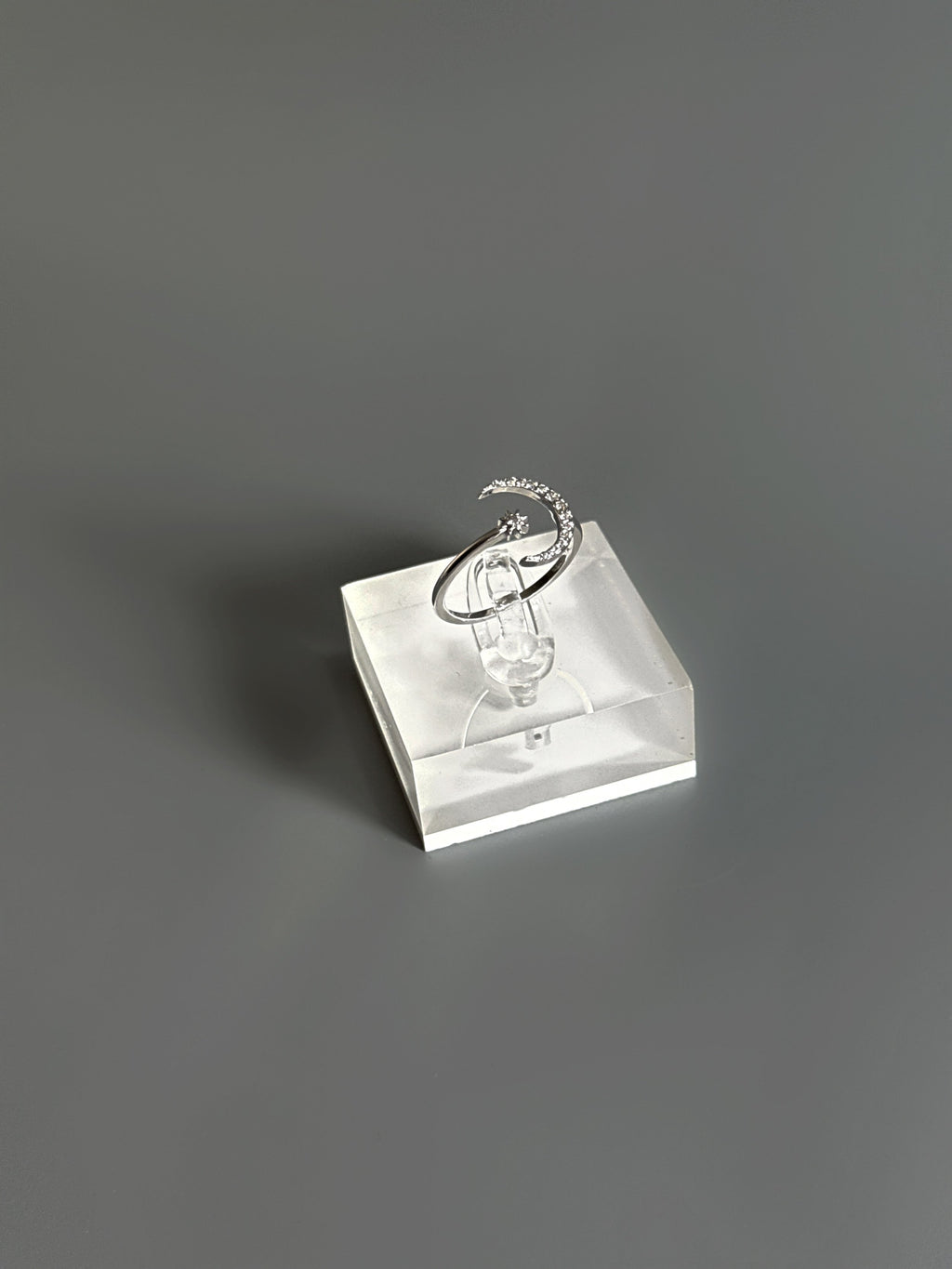 925 Sterling Silver Moon & Star Adjustable Ring – Sparkle Like the Night Sky