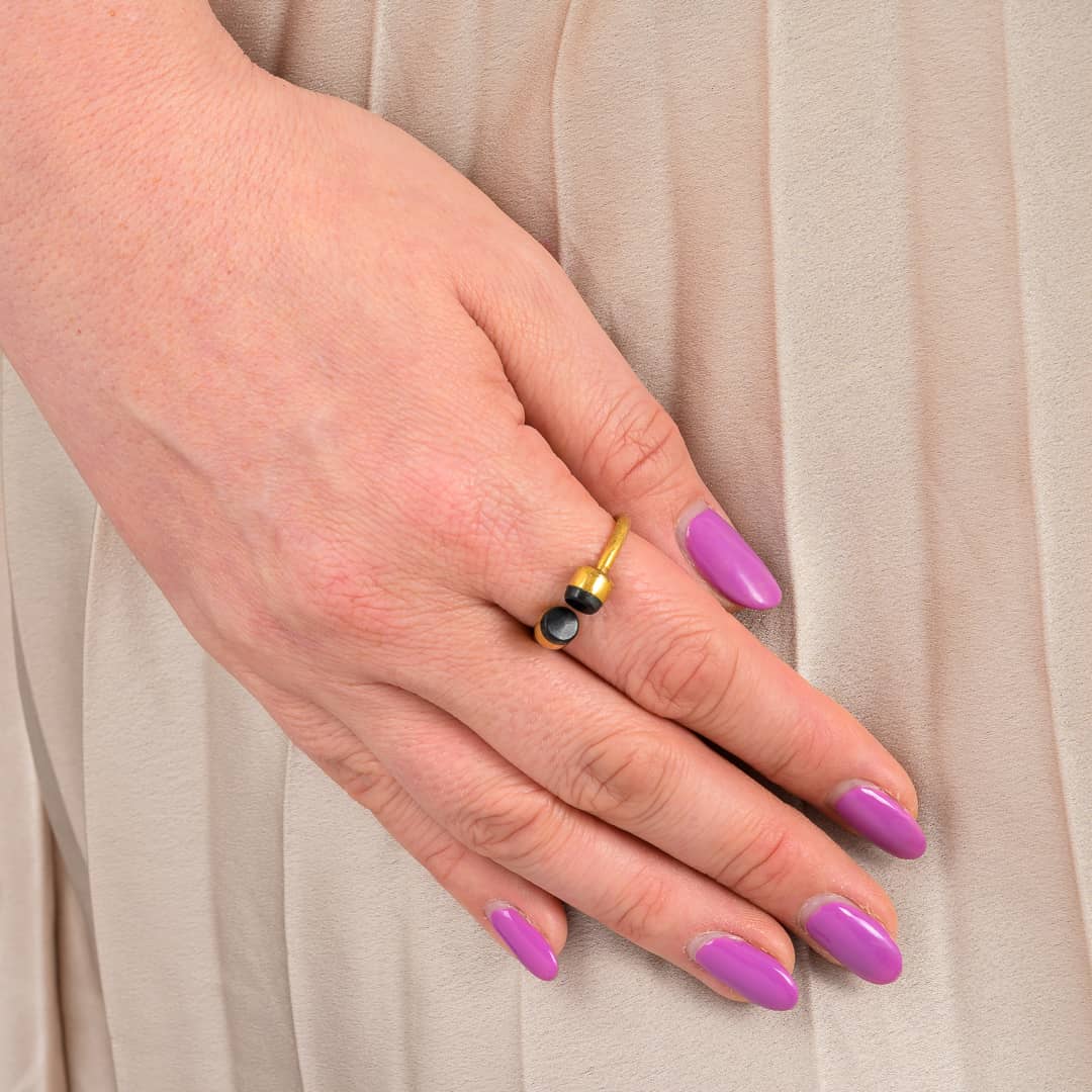 Kushikamana Recycled Brass Adjustable Ring (2 Colours)